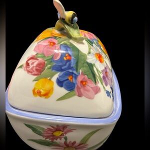 Floral Ceramic Box with Lid
